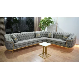 مبل تمام لمسه پایه فلزی مدل ال چستر فلورا