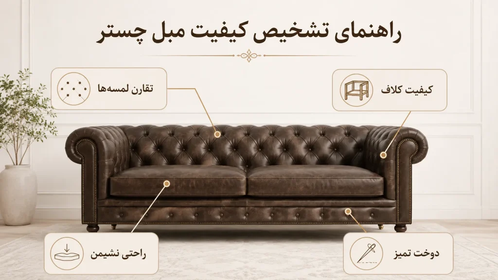تشخیص کیفیت مبل چستر