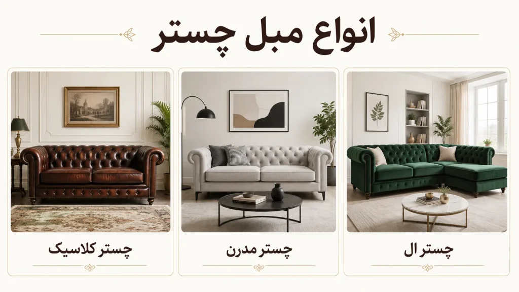 انواع مبل چستر